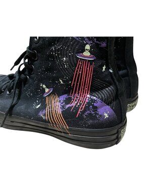 Converse All Star Hi Groovy Space Glow Sneaker Black Men 7 Women 9 Sci Fi Super